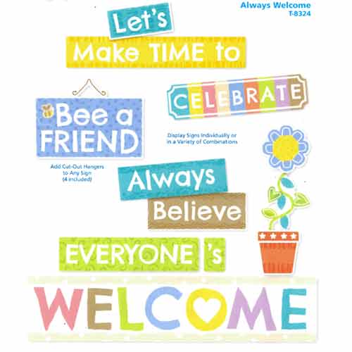 画像1: 【T-8324】BULLETIN BOARD (POSTER) SET "ALWAYS WELCOME"