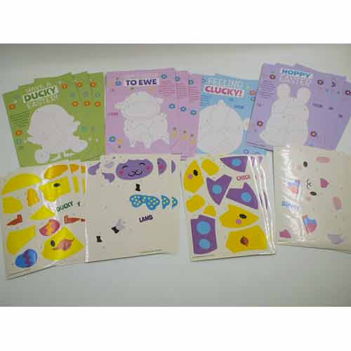 画像1: 【IN-961693】STICKER BY NUMBER EASTER CARDS