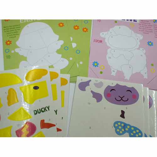 画像: 【IN-961693】STICKER BY NUMBER EASTER CARDS