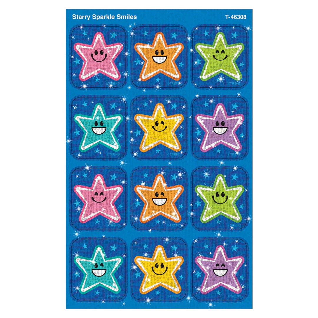 画像1: 【T-46308】SPARKLE STICKERS "STARRY  SPARKLE SMILES"