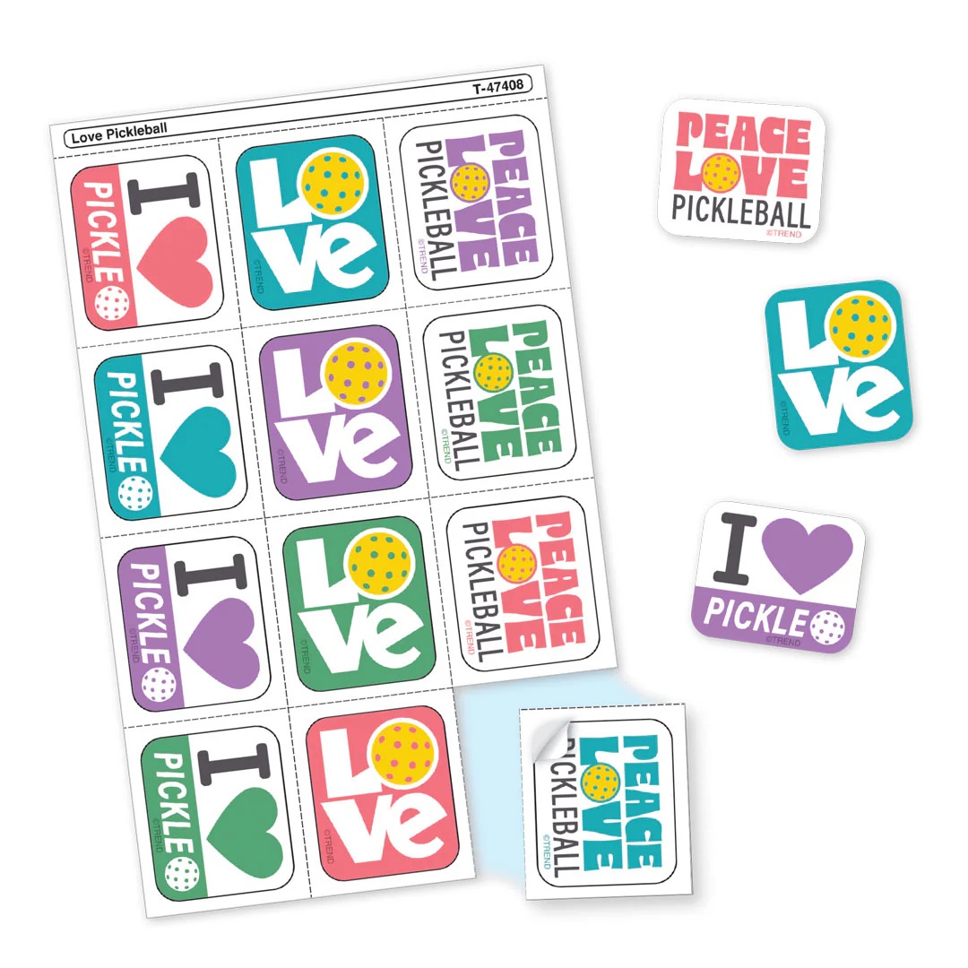 画像1: 【T-47408】TEAR & SHARE STICKERS "LOVE PICKLEBALL"