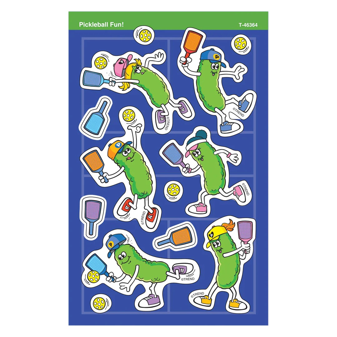 画像1: 【T-46364】SUPER SHAPE STICKERS "PICKLEBALL FUN!"