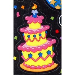 画像1: 【T-83018】MIXED SHAPE STINKY STICKER  "BIG BIRTHDAY (Chocolate Cake)"