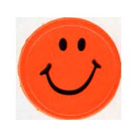 画像1: 【T-46143】CHART STICKER  "NEON ORANGE SMILE"