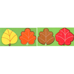 画像1: 【T-46064】CHART SHAPE STICKER  "AUTUMN LEAVES"