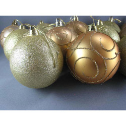 画像: 【FES-10079】FESTIVE DECORATION BALL SET "SOFT GOLD"