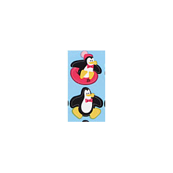 画像: 【T-46068】CHART SHAPE STICKER  "PERKY PENGUINS"