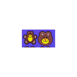 画像: 【T-46073】CHART SHAPE STICKER  "TEDDY BEARS"