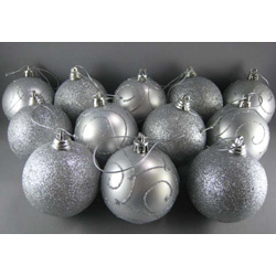 画像1: 【FES-3077】FESTIVE DECORATION BALL SET "SILVER"