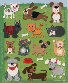 画像: 【CD-168031】SHAPE STICKER  "DOGS & CATS"