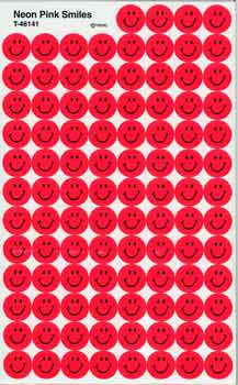 画像: 【T-46141】CHART STICKER  "NEON PINK SMILE"