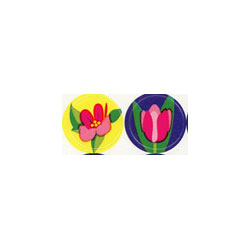 画像1: 【T-46150】CHART STICKER "SPRING FLOWERS"