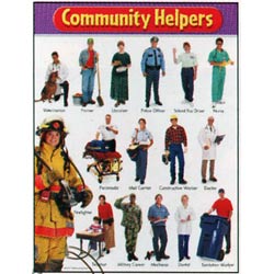 画像1: 【T-38115】LEARNING CHART "COMMUNITY HELPERS"